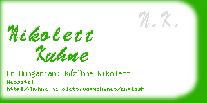 nikolett kuhne business card