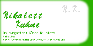 nikolett kuhne business card